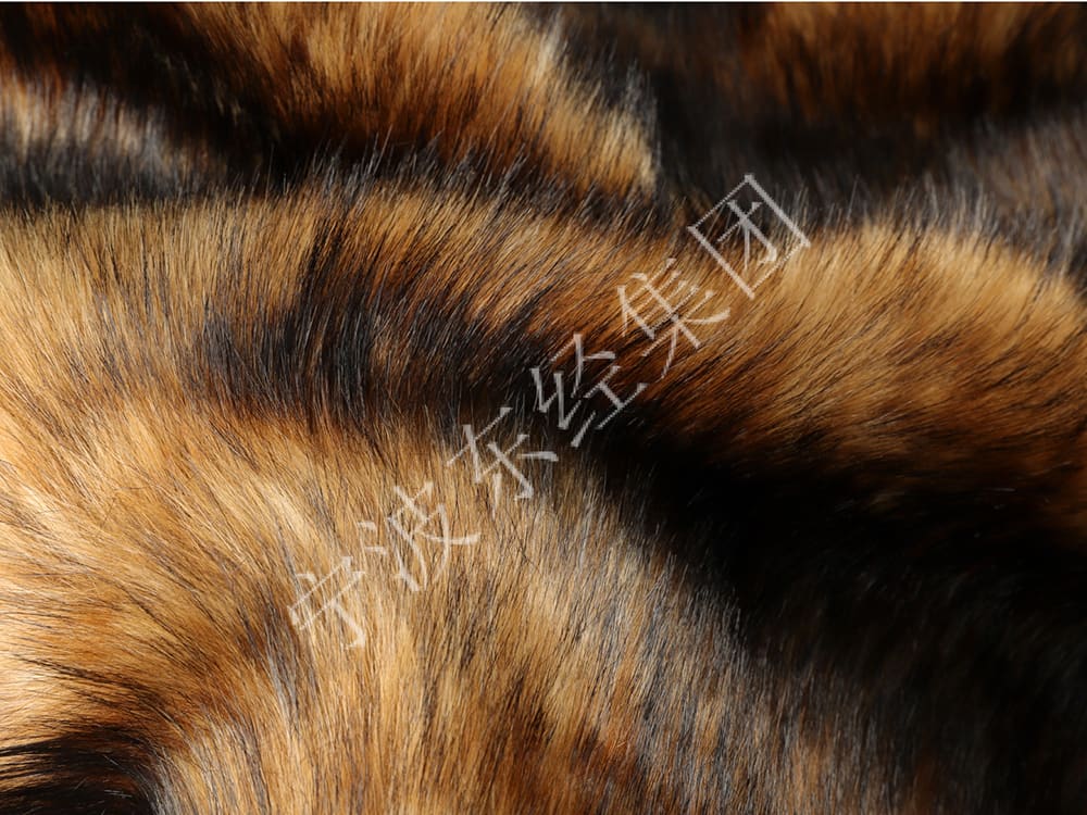 9W0591-棕提米黄二色提花两次毛尖貉子毛